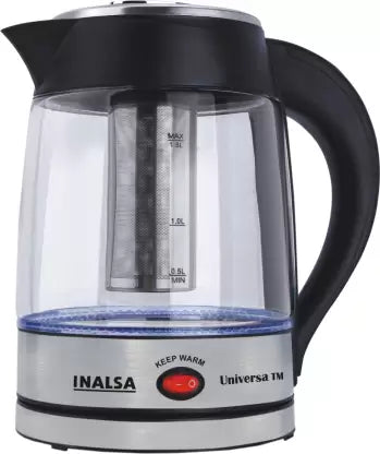 Inalsa Universa TM Electric Kettle (1.8 L, Glass, Black) Inalsa Universa TM Electric Kettle (1.8 L, Glass, Black)